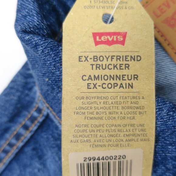 Levi's Hand-Painted Ex-Boyfriend Trucker Denim Jacket S NWT - Picture 10 of 10